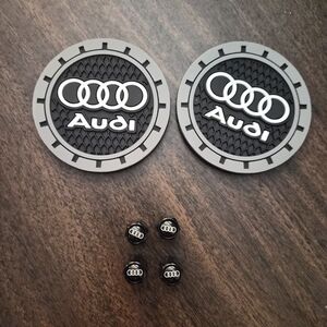 Audi Black and Gray Key Holder Set